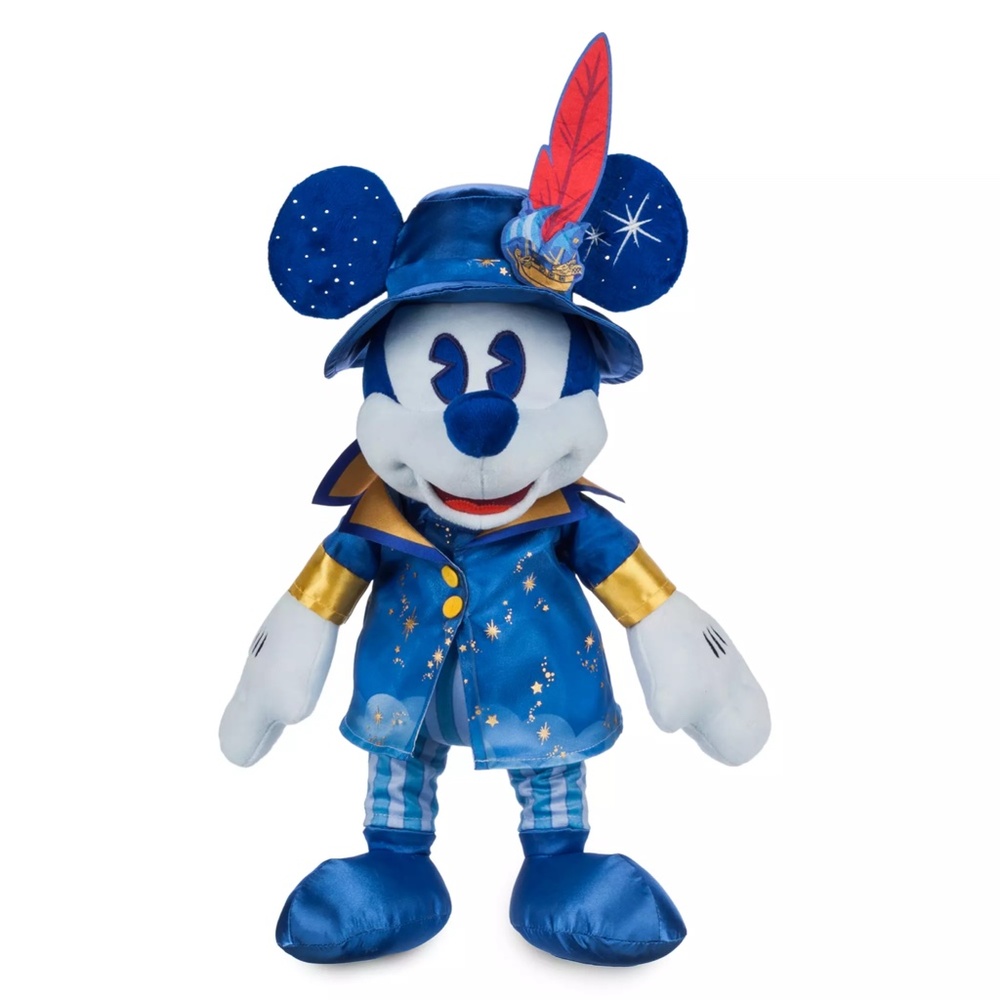 Disney 50th Anniversary Main Attraction Peter Pan Flight Mickey Plush & Ears Set - Picture 4 of 8